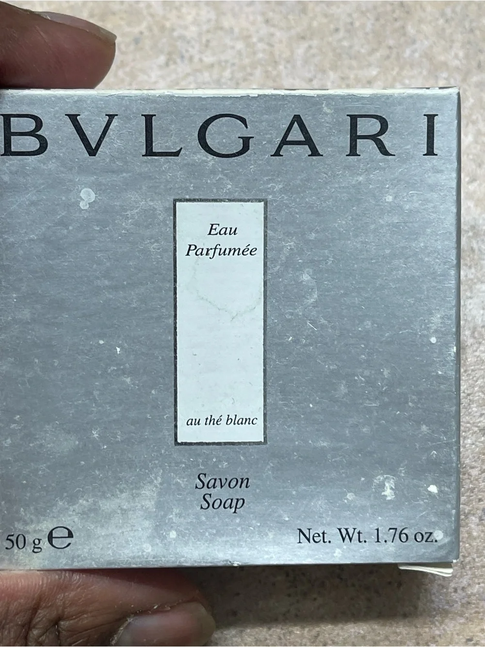 Bulgari Au Thé Blanc Women's Scented Soap - White two boxes new